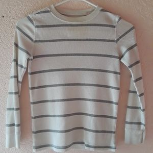 Striped Gray and White Shirt
